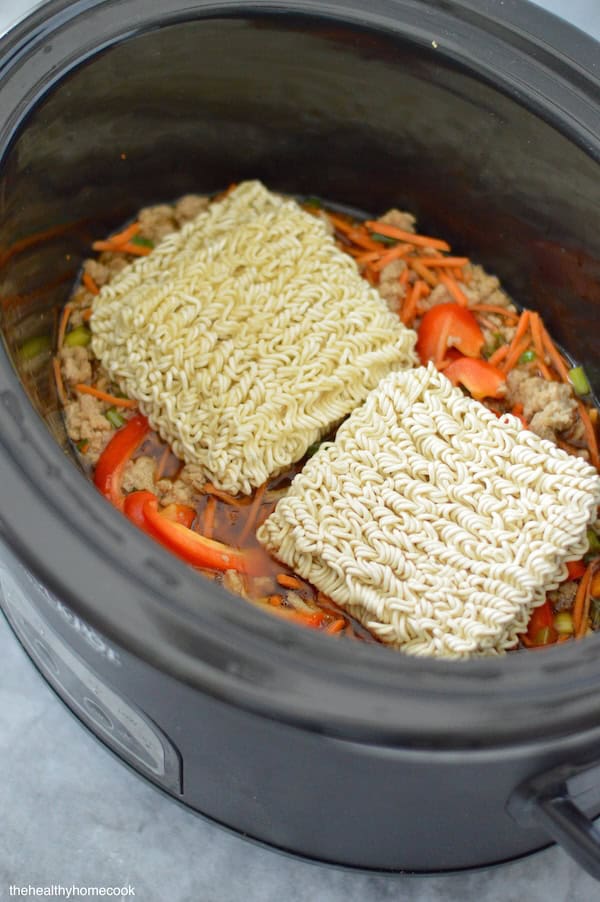 This Slow Cooker Ramen comes together in a flash and is loaded with flavor! Simple, delicious and perfect any night of the week.