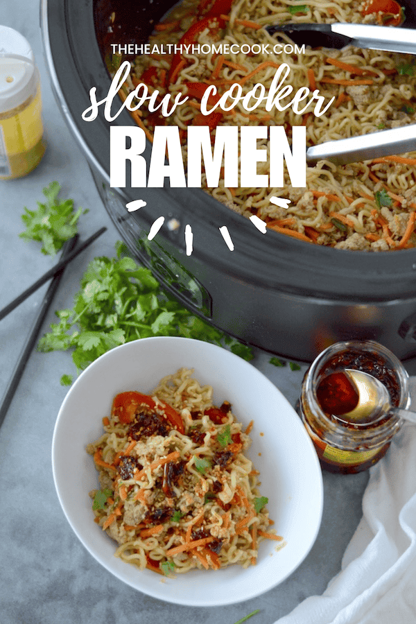 This Slow Cooker Ramen comes together in a flash and is loaded with flavor! Simple, delicious and perfect any night of the week.