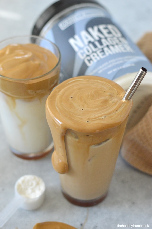 With an extra dose of collagen benefits, this Vanilla Maple Dalgona Coffee is the creamy, whipped drink of your dreams!