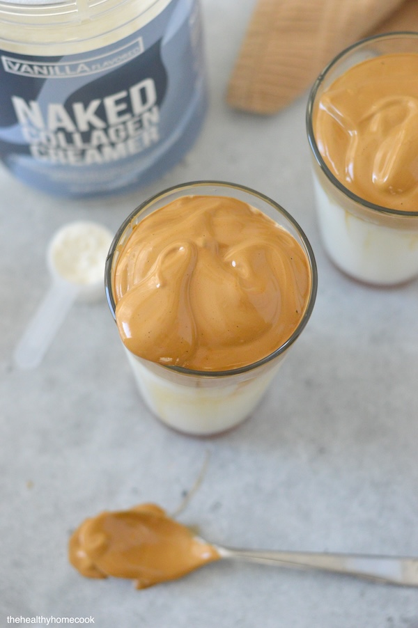 With an extra dose of collagen benefits, this Vanilla Maple Dalgona Coffee is the creamy, whipped drink of your dreams!