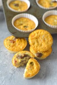These Easy Cottage Cheese Egg Muffins are a savory breakfast that's high in protein and packed with flavor. Only 4 ingredients and less than 30 minutes to make!