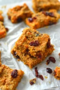 These Sweet Potato Cranberry Breakfast Bars are soft, slightly sweet, tangy and satisfying with every bite.