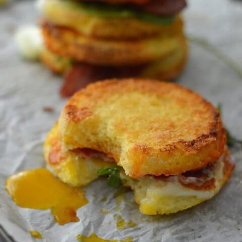 This On The Go {Gluten Free} Breakfast Sandwich is the easiest make-ahead breakfast recipe you could hope for.