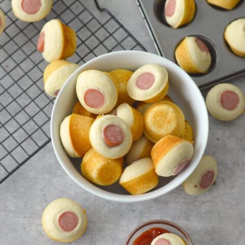 Whether you are making these Homemade {Baked} Corn Dog Mini Muffins for your kids, or for your own dose of nostalgia, you will love them!
