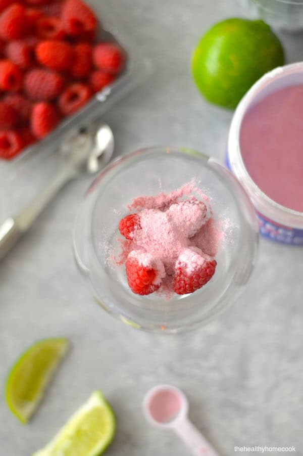 This 4 Ingredient Post-Workout Raspberry Lime Mocktail is simple to make, cool, and loaded with flavor. It's the best recovery drink after a hard workout!