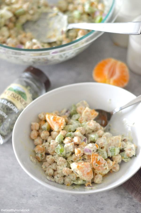 This Citrus Tarragon Chickpea Salad is a deliciously light and flavorful dish perfect for your next picnic!