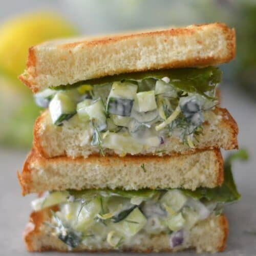 This quick Cucumber Salad Sandwich recipe is light, satisfying and delicious. Perfect for meal prep throughout the week.