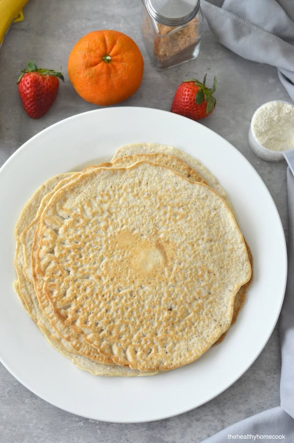This easy recipe creates classic thin and flexible crepes we all love, but loaded with protein and cinnamon flavor.