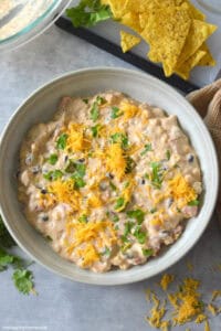 Turn any party into a fiesta with this Southwest Cottage Cheese Queso. It's a protein-packed dip with a kick!