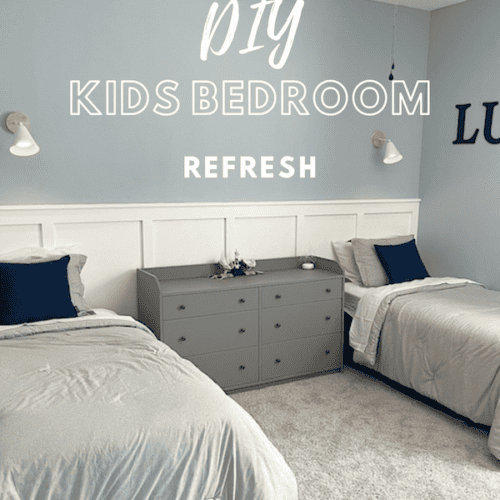 This easy to achieve look makes my boys shared room extra special, even on a tight budget! Follow along to see our DIY Kids Room Refresh.